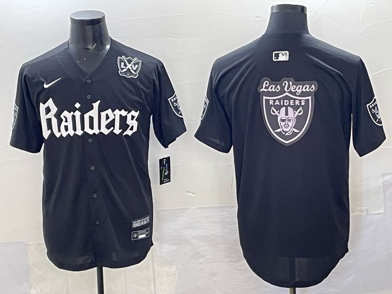 Men 2025 Oakland Raiders Blank Black 6th generation Joint Name Nike Limited NFL Jersey style 019->oakland raiders->NFL Jersey